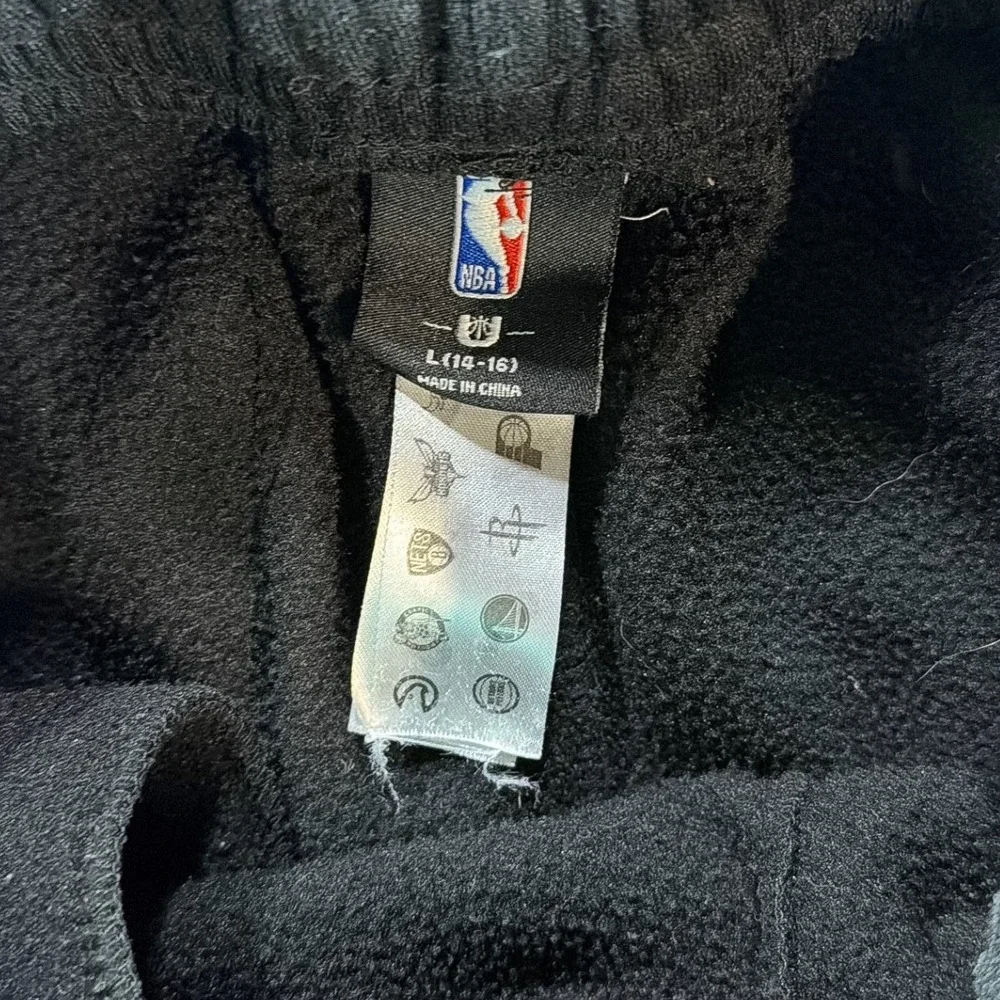 NBA Portland Trail Blazers Youth Black Fleece Jogger Sweatpants Kids L 14-16